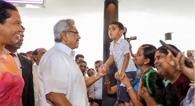 மாற்றுத்திறனாளி குழந்தைகளுக்கு இலவச சிகிச்சை – கோட்டாபய…..