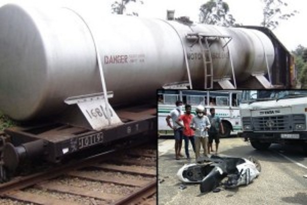 கனரக வாகனம் மற்றும் மோட்டார் சைக்கிள் மோதி விபத்து..ஒருவரின் நிலை கவலைக்கிடம்..!!