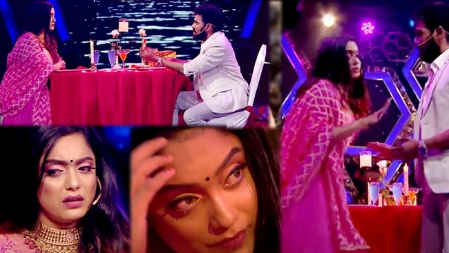 காதல் ப்ரபோஸ் செய்த இளைஞர்… கோபத்தில் கதறியழுது நிகழ்ச்சியை விட்டுவெளியேறிய  நடிகை அபிராமி!