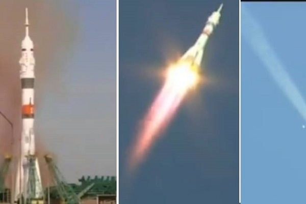 3 விண்வெளி வீரர்களுடன் சர்வதேச விண்வெளி நிலையத்தை நோக்கி சீறி பாய்ந்த ரஷிய விண்கலம்!