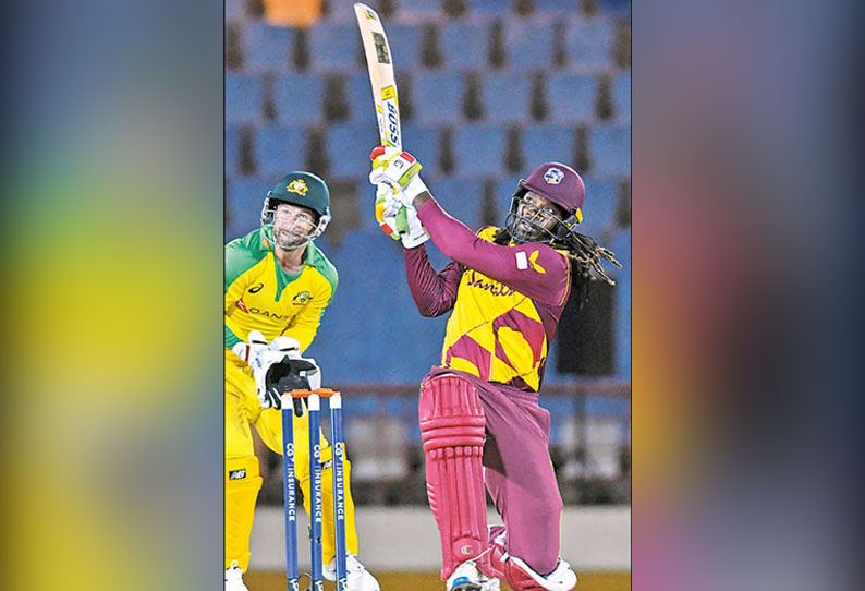 ஆஸ்திரேலியாவுக்கு எதிரான 20 ஓவர் கிரிக்கெட்: தொடரை வென்றது வெஸ்ட் இண்டீஸ் கெய்ல் சிக்சர் மழை