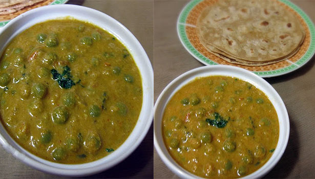 சுவையான  புதினா பட்டாணி குருமா