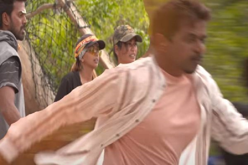 சர்வைவர் நிகழ்ச்சியில்  திடீரென ஏற்ப்பட்ட பரபரப்பு  பதறி ஓடிய  அர்ஜுன்