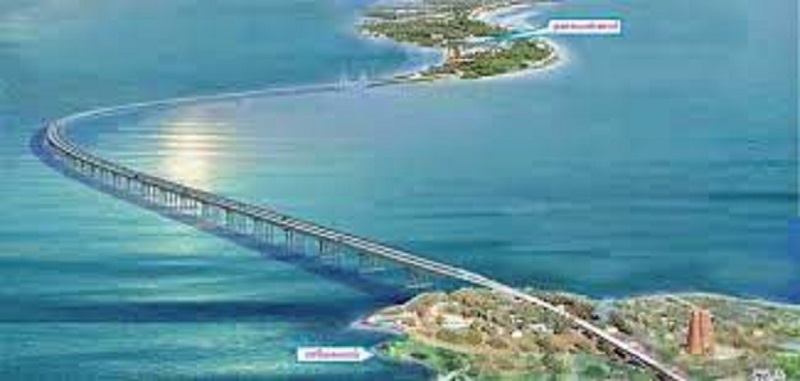 இலங்கை இந்தியா இடையே பாலம் இருந்ததற்கான ஆதாரத்தை  வெளியிட்டது  அமெரிக்கா