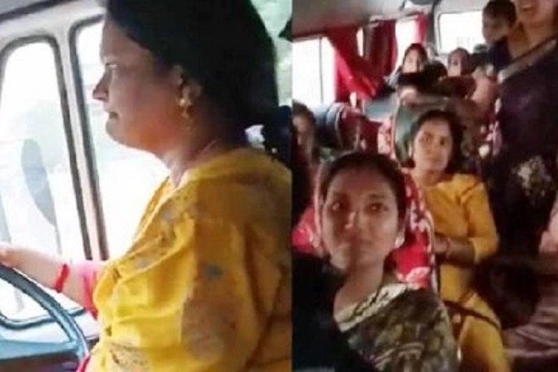 பஸ் சாரதிக்கு திடீர் வலிப்பு ஏற்ப்பட்டமையால் சாரதியாக செயற்ப்பட்ட பெண்