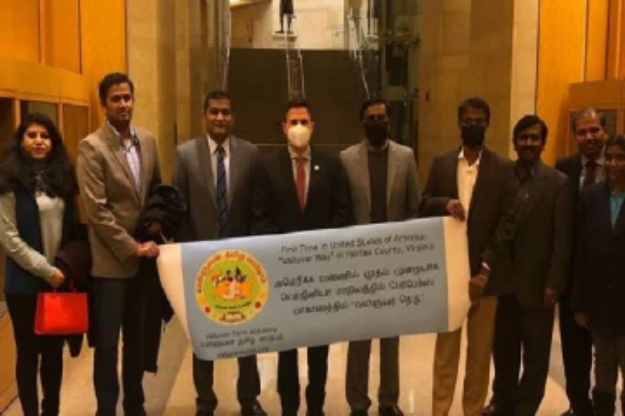 அமெரிக்காவில்  திருவள்ளுவர் பெயரில் சாலை ஒன்று திறந்து வைப்பு!