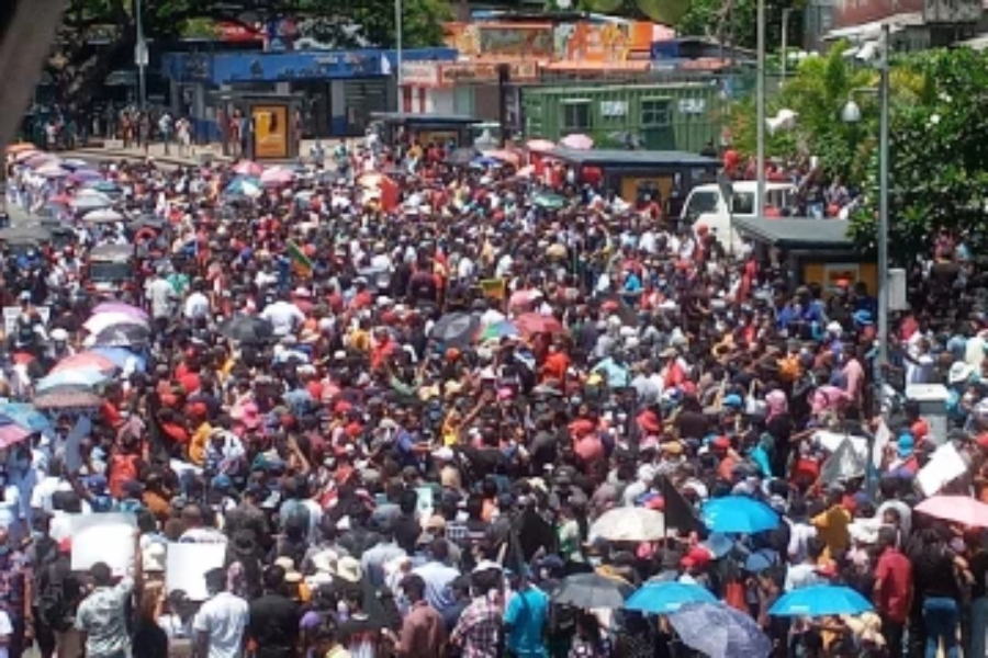 காலி முகத்திடலை அடைந்துள்ள ஆர்ப்பாட்ட பேரணி!