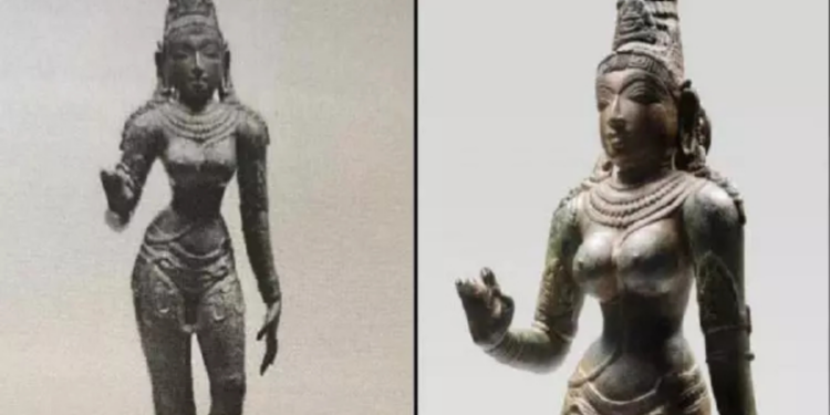 தமிழ் நாட்டிற்கு சொந்தமான சிலை அமெரிக்காவில் மீட்பு!