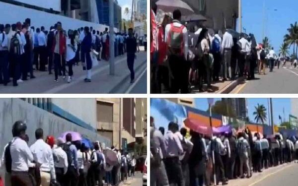 வெளிநாட்டு வேலை வாய்ப்பிற்க்காக காத்துக்கிடக்கும் இலங்கையர்கள்