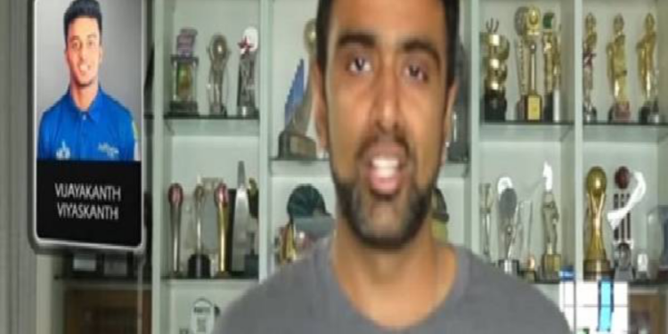 இலங்கையின் இளம் கிரிக்கெட் வீரர் விஜயகாந்த் வியாஸ்காந்தை பாராட்டிய ரவிசந்திரன் அஸ்வின்