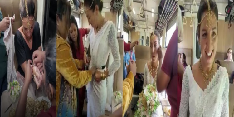 இலங்கை மணமகள் போல் மாறிய வெளிநாட்டு பெண்