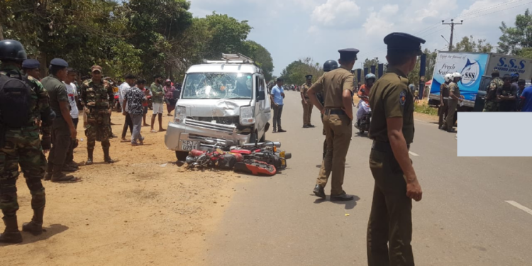 முல்லைத்தீவு புதுக்குடியிருப்பு பகுதியில் விபத்து!