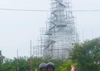 வெசாக் நிகழ்வுகளுக்கு தயார் படுத்தப்படும் யாழ் தையிட்டி விகாரை