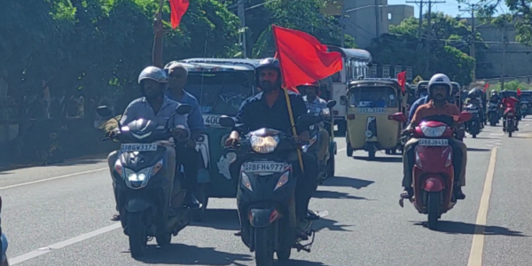 யாழில் வலம் வந்த வாகன ஊர்வலம்