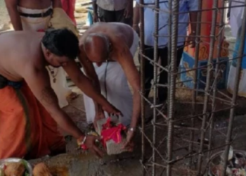 யாழ் சாவக்கட்டு  ஞானவைரவர்  ஆலயத்தில் நூறு அடியில் இராஜகோபுரம்