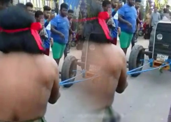 யாழில் ஆலய திருவிழாவில் நபர் ஒருவர் நிகழ்த்திய சாதனை