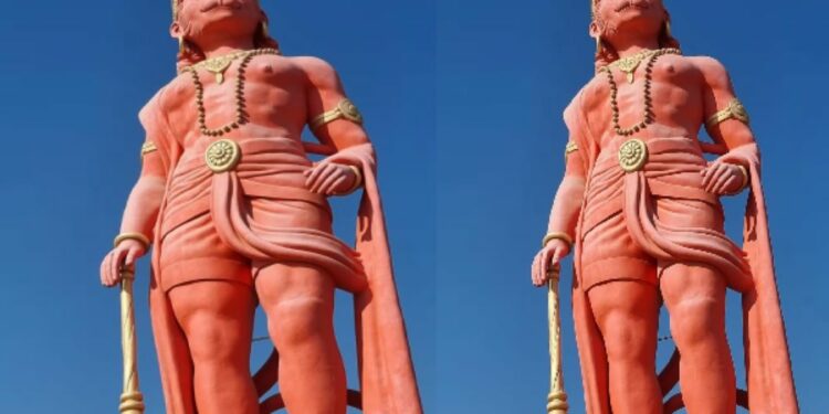 இலங்கையை பார்த்தவாறு அமைய இருக்கும் ஆஞ்சநேயர் சிலை