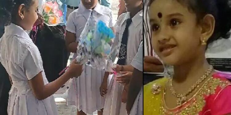 மருத்துவ தவறால் கையை இழந்த வைசாலி மீண்டும் பாடசாலை சென்றார்