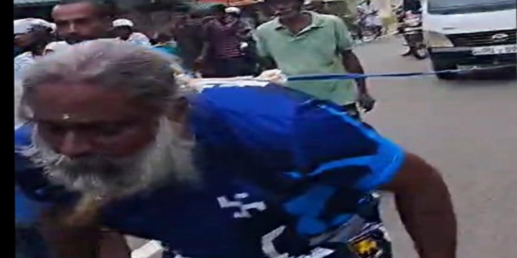 யாழில் தலைமுடியால் வாகனத்தை இழுத்து சாதனை!