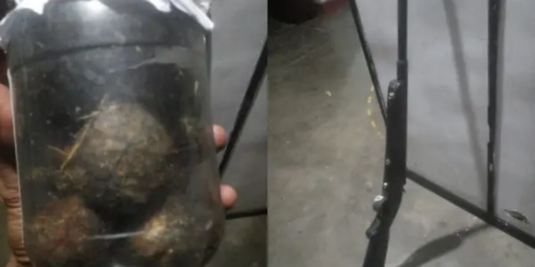 உள்ளூர் துப்பாக்கி மற்றும் வெடி பொருட்களுடன் நபர் ஒருவர் கைது!