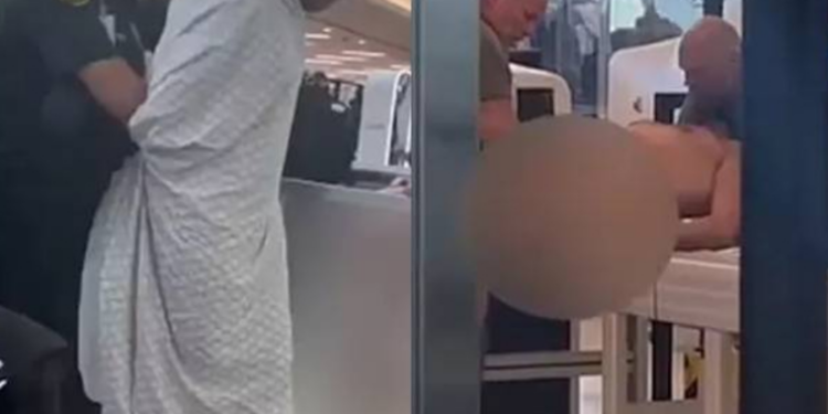 விமான நிலையத்திற்குள் நிர்வாணமாக சென்ற நபரால் பரபரப்பு!