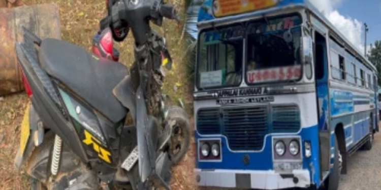 முல்லைத்தீவில் பேருந்தும் மோட்டார் சைக்கிளும் மோதியதில் இருவர் படுகாயம்!