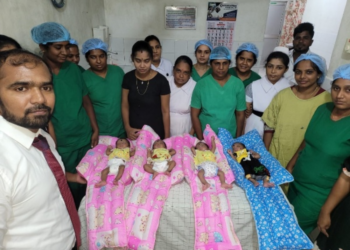 ஒரே பிரசவத்தில் பிறந்த நான்கு குழந்தைகள்!