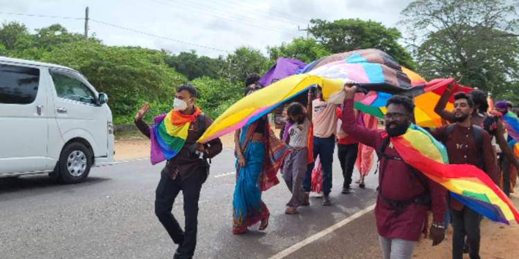 தங்களுக்கான அங்கீகாரத்தை கோரி ஒருபாலினத்தவர் நடைபவனி!