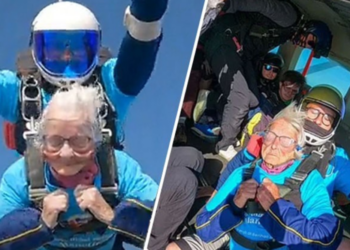 தன் பிறந்தநாளை வித்தியாசமான முறையில் கொண்டாடி மகிழ்ந்த மூதாட்டி!