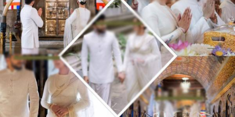 திருமண புகைப்படத்தால் சர்ச்சையில் தம்பதிகள்!