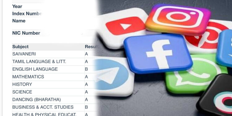 பரீட்சைப் பெறுபேறுகளை சமூகவலைத்தலங்களில் வெளியிடுவோருக்கு எச்சரிக்கை!