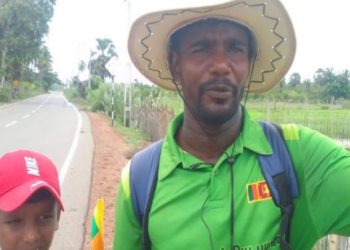 சாதனை பயணத்தில் கிளிநொச்சியை சென்றடைந்த மாணவன்!