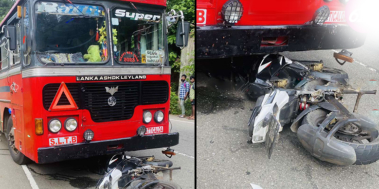 இ.போ.ச பேருந்து மோட்டார் சைக்கிள் விபத்து ஒருவர் படுகாயம்!