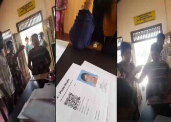 கிளிநொச்சியில் கிராம அலுவலரிடம் அடாவடி!