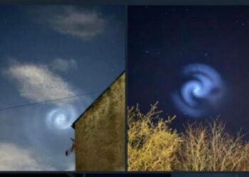 பிரித்தானிய வானில் தோன்றிய  மர்ம ஒளி