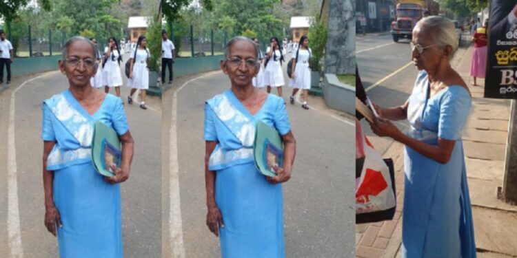 88 வயது சிங்கள பாட்டி தமிழ் பரீட்சைக்கு தோற்றியுள்ளார்!