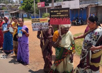 கிளிநொச்சியில் காணமல் ஆக்கப்பட்டோரால் கவனயீர்ப்பு போராட்டம் முன்னெடுப்பு!