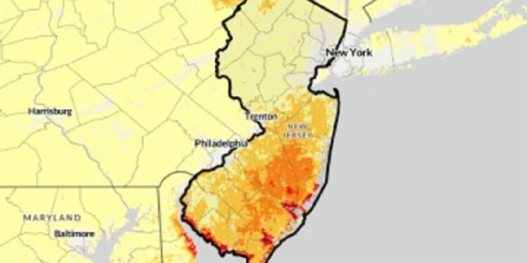 அமெரிக்காவின் நியூ ஜெர்ஸி மாகாணத்தில் காட்டுத்தீ!