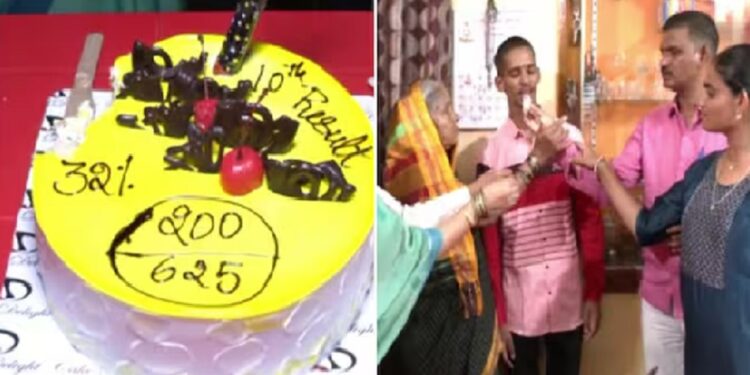 மகன் பரீட்சையில் தோல்வியடைந்ததை கேக் வெட்டி கொண்டாடிய பெற்றோர்!