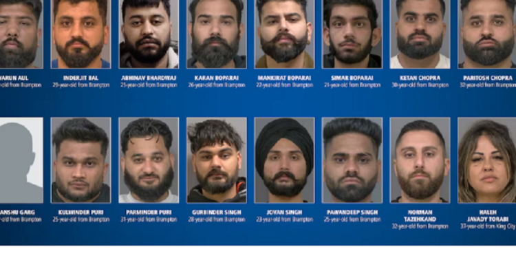 கனடாவில் பாரிய குற்றச் செயல்களுடுன் தொடர்புடைய 18 பேர் கைது!