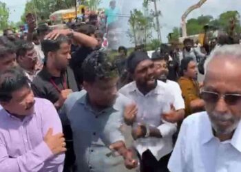 செம்மணி போராட்டத்தில் விரட்டி அடிக்கப்பட்ட அமைச்சர் !