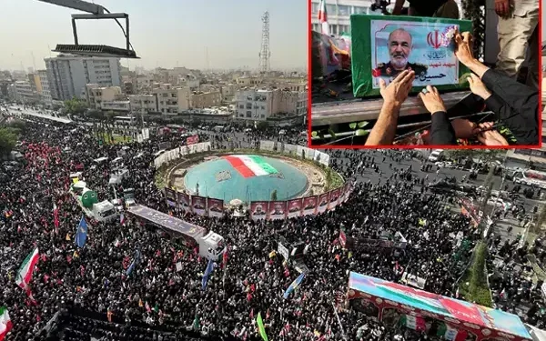 ஓரிடத்தில் குவிந்த ஈரானிய மக்கள்