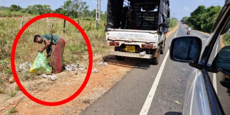 வவுனியாவில் வீதியில் குப்பை கொட்டியவருக்கு தக்க பாடம் கற்பித்த இளைஞர்கள்!