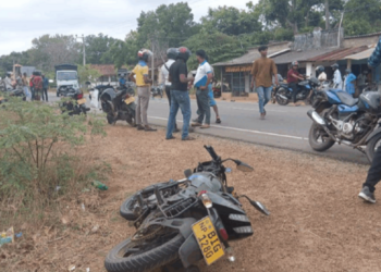 கிளிநொச்சி கோர விபத்தில் படுகாயமடைந்த பெண்!