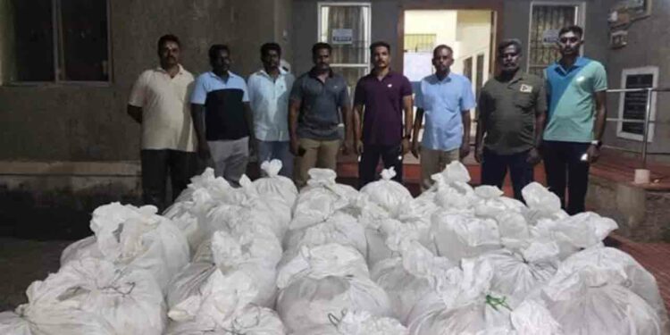 இலங்கைக்கு கடத்தப்படவிருந்த  சுக்கு பறிமுதல்