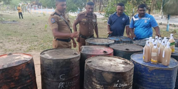 தமிழர் பகுதியில் சட்டவிரோத கசிப்பு உற்பத்தி நிலையம் முற்றுகை!