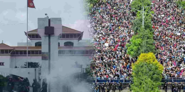 நேபாளத்தில் போராட்டத்தின் மீது துப்பகிச்சூடு!