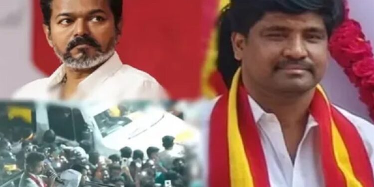 தமிழக வெற்றிக் கழக மாவட்ட செயலாளர் கைது!