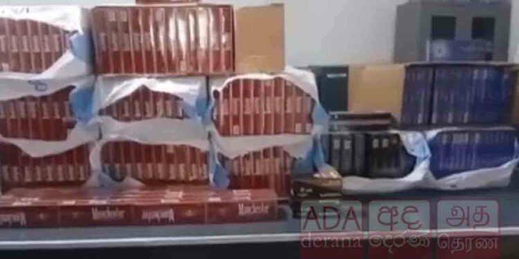 233,200 வெளிநாட்டு சிகரெட்டுகள் பறிமுதல்