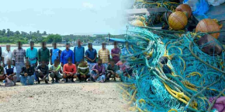 வடக்கு கடற்பரப்பில் கைதான இந்திய மீனவர்களுக்கு விளக்கமறியல்